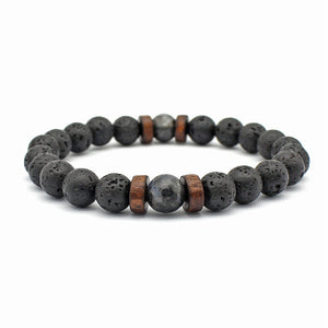 Natural Moonstone Bead Tibetan Buddha Bracelet Lava Stone Bracelets